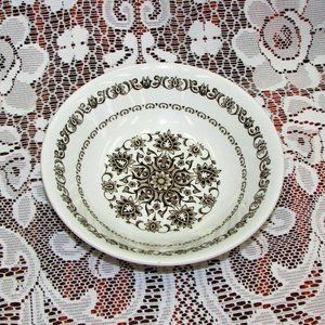 Wood & Sons Eldorado Vintage Soup or Cereal Bowl Ironstone England Brown Floral